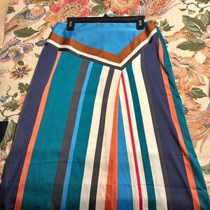Never worn striped loft skirt size 6